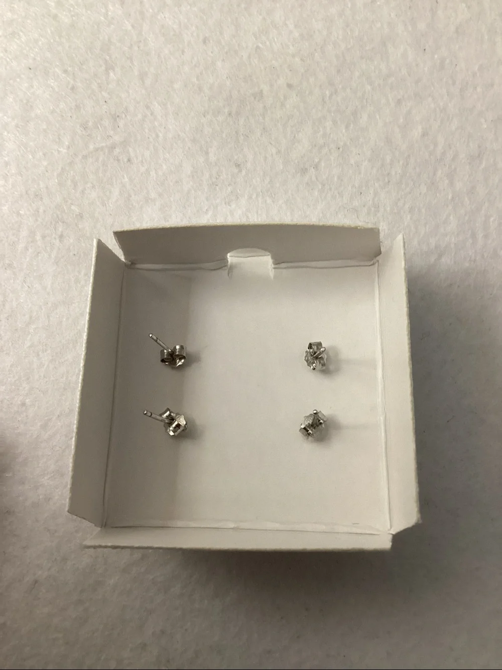 Kids PB Sterling Silver Metal Tower Pearl Cluster and Opal Stud Earring Set